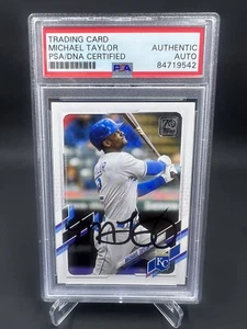 Michael Taylor Signed 2021 Topps Update IP Auto PSA/DNA Kansas City Royals - Picture 1 of 2