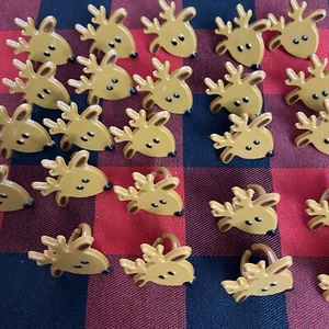 Christmas Cupcake Topper Rings Reindeer 24 pc Cake Decoration Holiday - Picture 1 of 7
