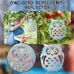 50PCS 7.6x6.4in Sticky Owl Type Flashing Bird Repellent Piece Orchard Balcony - Picture 1 of 13