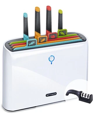 Optimus Technology Self Drying Sanitizing Smart Cutting Board Knife Set - Image 1 of 4