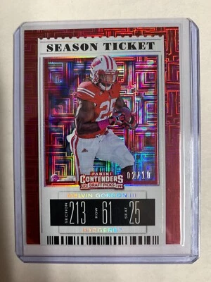 Melvin Gordon III 2019 Contenders Draft Picks /10 Building Blocks LA Chargers 70 - Image 1 of 2