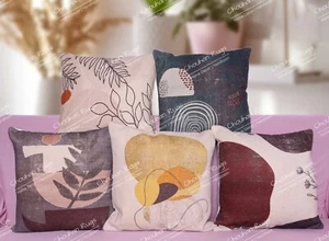 5 Sets of Decor Home Cover Digital Print Cotton Pillow Case 18x18 Cushion Cover - Bild 1 von 7