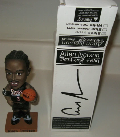 NBA- BASKETBALL- ALLEN IVERSON- 76 ERS- BOBBLEHEAD- BLACK UNIFORM- McDONALDS-NEW Cover
