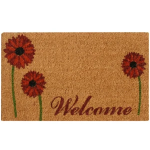 Rubber-Cal "Campo de margaritas rojas" - Una alfombra de flores de bienvenida 15 mm X 18" X 30" - Imagen 1 de 6