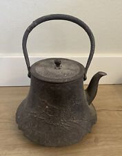 Antique Asian Japanese Large Cast Iron Teapot Tea Kettle Meiji Period? As-Is