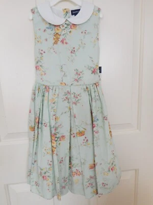 NWT Ralph Lauren Spring/Easter Floral Tie Dress with Peter Pan Collar: 5 years - Image 1 of 4