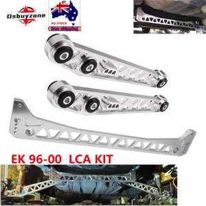 Billet Aluminum Rear Lower Control Arm + Subframe Brace For Honda Civic EK 96-00 - Picture 1 of 12