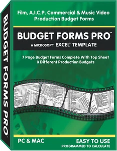 Budgeting Forms Movie, TV, Commercial, Music Video, Digital Production in EXCEL - Picture 1 of 9