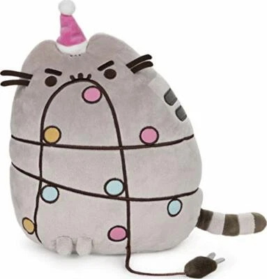 Gund NEW Pusheen CHRISTMAS LIGHTS PUSHEEN 10-Inch Plush Cat Lights Up - Image 1 of 4