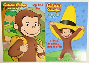 CURIOUS GEORGE On The Go & Little Monkey, Big World Big Fun Books To Color - Picture 1 of 1