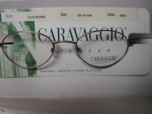 CARAVAGGIO EYEGLASS FRAMES Style ROSIE Sz. 49-19-140 BROWN Free UNGER CASE - Picture 1 of 4