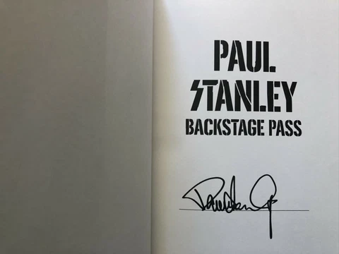 Paul Stanley autographed signed autograph KISS Backstage Pass hardcover book COA Cover