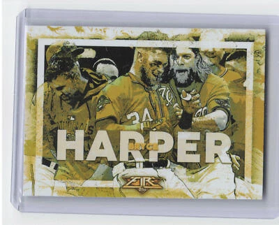 2017 Topps Fire #WO-15 Bryce Harper Walk It Off Gold Minted - Image 1 of 2