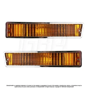81-88 Hurst Olds442 Cutlass Amber Bumper Marker Light SET GM #22511039 #22511038 - Picture 1 of 4