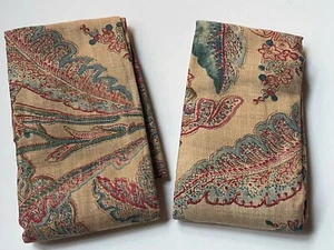 NEW RARE RALPH LAUREN *Coco Palm PAIR EURO Pillow SHAMS Flowers Leaves ITALY - Picture 1 of 13