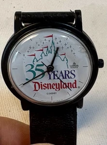 Disneyland 35 Years Lorus Quartz analog watch black new battery unisex V511-8030 - Picture 1 of 2