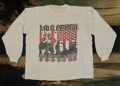 Vintage 2005 Motley Crue Red White & Crue Long Sleeve Fem Dom Shirt - Image 1 of 4