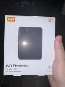 WD Elements 2TB Portable External Hard Drive WDBU6Y0020BBK-WESN - Afbeelding 1 van 4