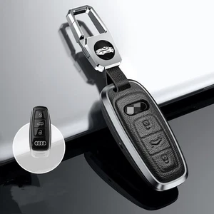 Protection Shell Key Fob Case Cover for Audi E-tron A3 Q3 A7 A8 A8L A6L Q8 S4 RS - Picture 1 of 4