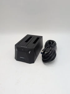 Station d'accueil pour disque dur double baie Sabrent USB 3.0 vers Sata 2,5" et 3,5" - Photo 1/5