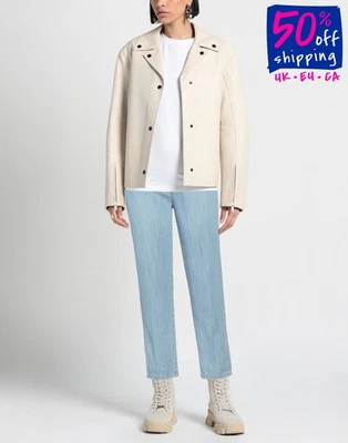 RRP €211 PINKO Denim Trousers W28 Blue Logo Faded High Waist Belted - Image 1 of 4