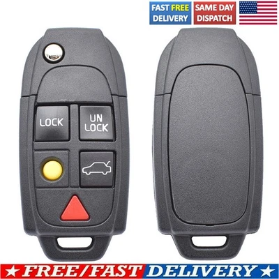 Auto Remote Flip Key Fob Shell Case Replacement for Volvo XC70 XC90 S80 S60 V70 - Image 1 of 4