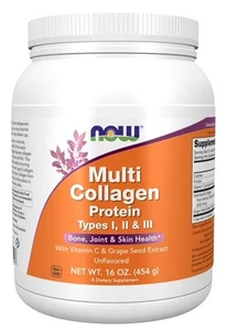 Now Foods Multi Collagen Protein Powder Types I, II & II 16 oz Powder - Picture 1 of 1