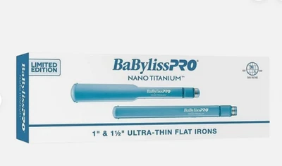 Babyliss Pro Nano Titanium 2-in-1 Ultra-Thin Flat Iron 1'' & 1.5" NEW In Box - Image 1 of 2