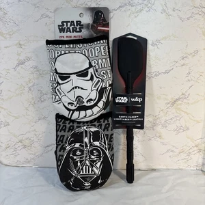 Disney Star Wars Character 2Pack Mini Mitts Kitchen Or Grill+Darth Vader Spatula - Picture 1 of 3