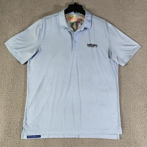 Mellow Mushroom Robert Graham Poloshirt Herren Large blau klassische Passform Mitarbeiter - Bild 1 von 9