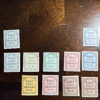 GERMANY REICH Stamps 1903 OFFICIALS OL1-OL8 Mint Hinged - Image 1 of 2