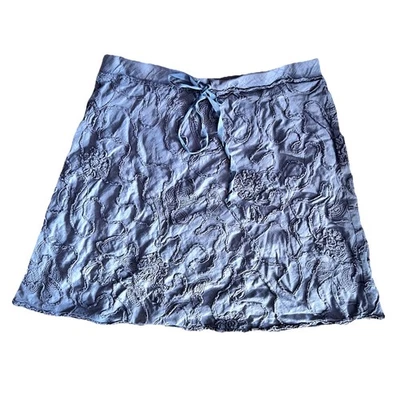 Max Studio Marrón Elegante Texturizado Hermosa Falda Bordada Línea A Foto 1 de 4