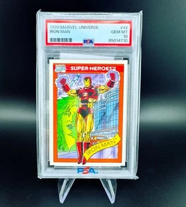 1990 MARVEL UNIVERSE #42 IRON MAN PSA 10 - Picture 1 of 1
