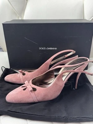 Dolce & Gabbana Vero Cuoio / W / Slingback/Heel/Light Pink/Leather 10/40 Runs Sm - Image 1 of 4