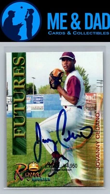 2000 Royal Rookies Futures #7 Jovanny Cedeno Autographs #/4950 - Image 1 of 2
