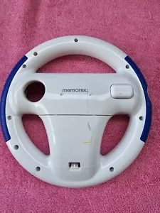Nintendo Wii Memorex Racing Steering Wheel Controller Mario Kart - Blue - Picture 1 of 3