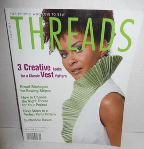 Threads Magazine September 2004 #114 Vests, Sewing Stripes, Perfect Pants - Picture 1 of 3