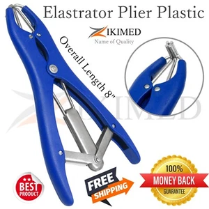 Alicates elastradores de castración o estibador de cola mango de plástico azul 8" de largo - Imagen 1 de 2