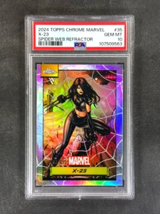 2024 Topps Chrome Marvel #35 X-23 Spider Web Refractor /399 PSA 10 Gem Mint - Picture 1 of 2