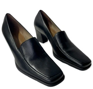 Easy Spirit Square Toe & Block Heel Women’s Sz 8 B2A Black Good Used Condition - Picture 1 of 12