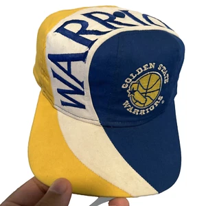 De colección Años 90 Raro Guerreros Remolino Big Spell Out Gemelos NBA Snapback Gorra Gorra - Imagen 1 de 17