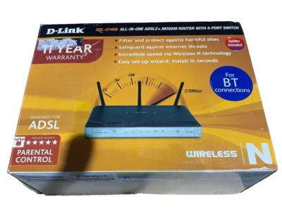 D-Link DSL2740B ADSL2+ Router - Image 1 of 2