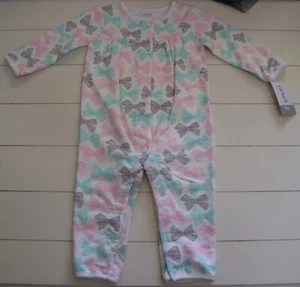 Girls Carter's Long Sleeve 1 Pc Bow Coverall Sz 9M - Picture 1 of 2