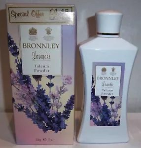 BRONNLEY LAVENDER TALCUM POWDER 200g NEW & BOXED - DISCONTINUED & RARE TALC - Picture 1 of 4
