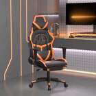 Gaming-Stuhl mit Massage & FuŸstütze Schwarz Orange Kunstleder