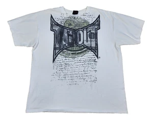 Vintage Y2K TAPOUT MMA T-Shirt Herren Gr. XL weiß doppelseitiger Print - Bild 1 von 9