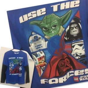 Lego Star Wars Boys Size Large Use The Force Graphic T-Shirt Long Sleeve NWOT - Picture 1 of 6