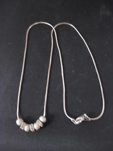 Vintage Italian 925 sterling silver necklace with pendants - Picture 1 of 7