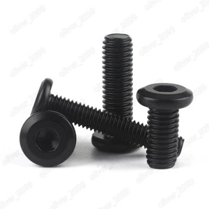 Tornillos de conector para muebles de acero inoxidable 304 negros Tornillos de cabeza hexagonal M3-M5 - Imagen 1 de 7