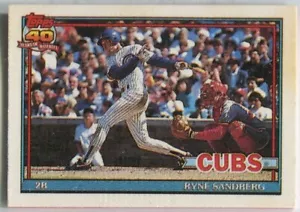 1991 Topps Cracker Jack (serie uno) #6 Ryne Sandberg Chicago Cubs - Foto 1 di 8